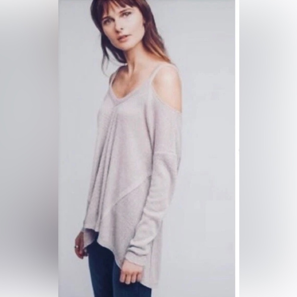 Altar'd State Off-the-Shoulder Sweater - Soft pink blush size medium
